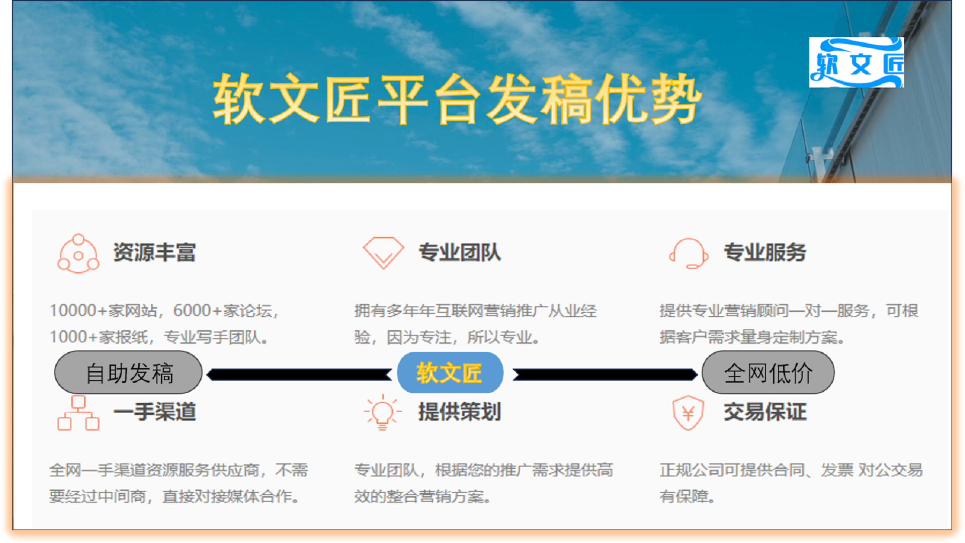 软文匠发稿优势